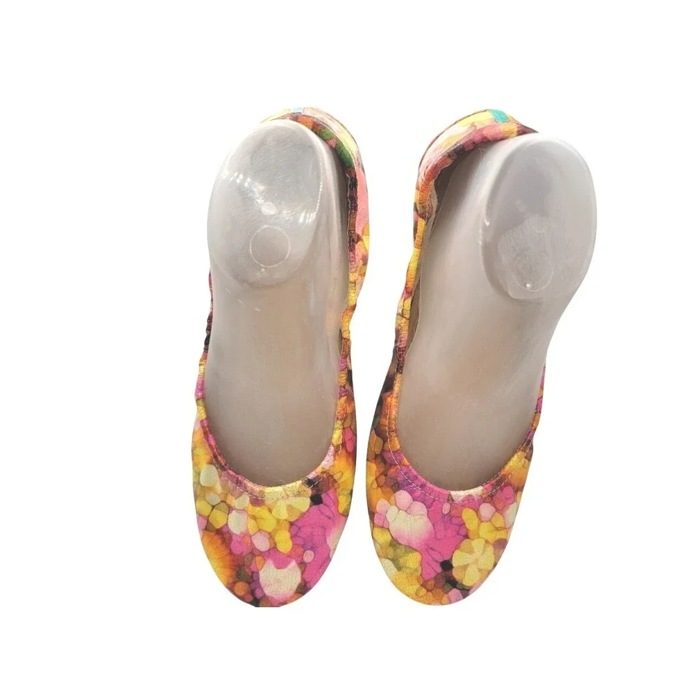 🩰🥿Tieks Aquarella Ballet Flats Size 10 Italian Leather New condition‎ Pink